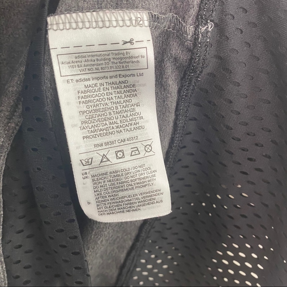 Adidas Boxy Mesh Cropped Tee in Grey and Black - Picture 8 of 8